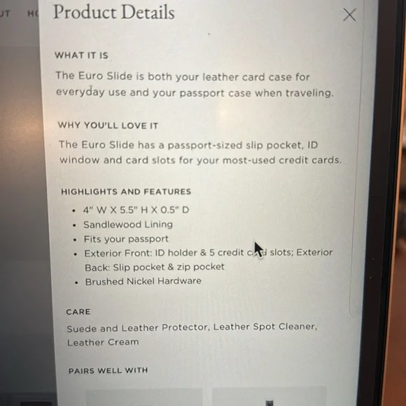 Hobo Euro Slide Card Case in polished black leather - Picture 8 of 8